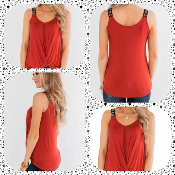 ‼️CLEARANCE PRICE FIRM‼️Red/Orange Twist Tank🔥 - Picture 5 of 6